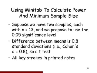Statistical Power And Sample Size Calculations .ppt