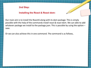 How to install ReactJS software | PPT