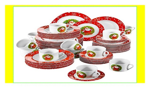 Veweet Serie Santaclaus Porzellan Geschirrset 60 Tlg Tafelservic