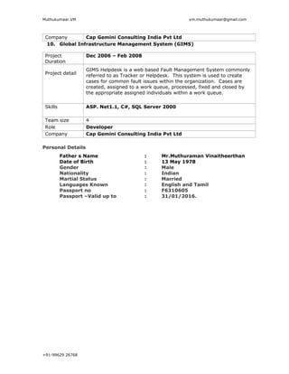 Muthukumaar_Resume | PDF