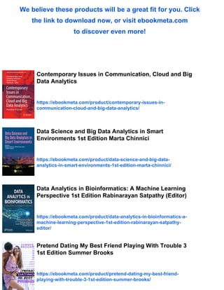 Applying Big Data Analytics in Bioinformatics and Medicine 1st Edition ...