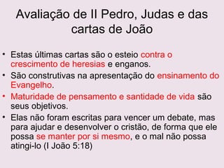 TERCEIRA CARTATERCEIRA CARTA
A IMPORTÂNCIAA IMPORTÂNCIA
DE UM BOMDE UM BOM
TESTEMUNHOTESTEMUNHO
NA IGREJANA IGREJA
 
