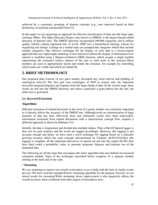 ONTOLOGICAL TREE GENERATION FOR ENHANCED INFORMATION RETRIEVAL | PDF