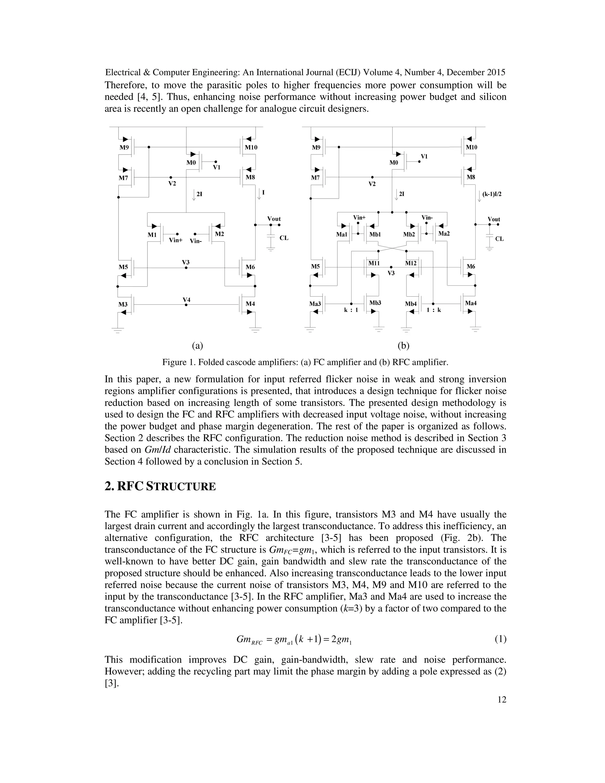 INPUT REFERRED NOISE REDUCTION TECHNIQUE FOR TRANSCONDUCTANCE ...