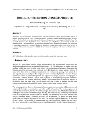 Title : Document Selection Using Mapreduce | PDF