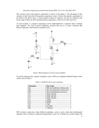 LOW POWER SI CLASS E POWER AMPLIFIER AND RF SWITCH FOR HEALTH CARE | PDF