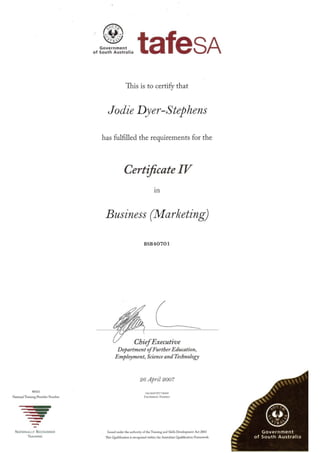 Certificate 4 Certificate