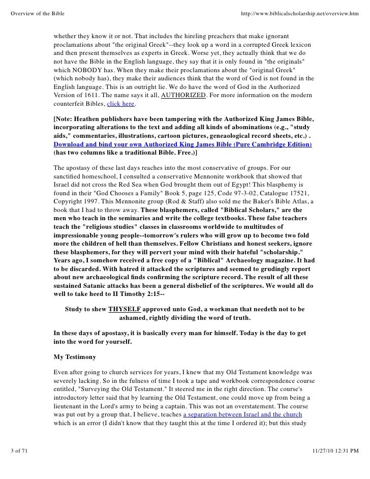 an overview of the bible A bible overview can help us connect the bible as god's one complete story here are simple bible charts, timelines, bible summary, and more to help us study the bible. an overview of the bible A bible overview can help us connect the bible as god's one complete story here are simple bible charts, timelines, bible summary, and more to help us study the bible.