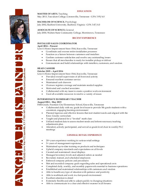 lowes resume 6_21_16 lowes resume