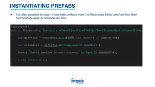 Unit testing in Unity | PDF