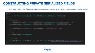 Unit testing in Unity | PDF