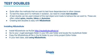 Unit testing in Unity | PDF | Web Development | Internet
