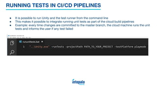 Unity Unit Testin Unit testing in Unity | PDF