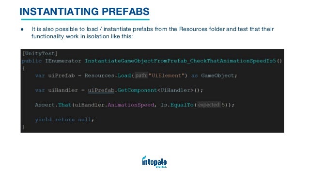 Unit Testing In Unity Unit Testing In Unity
