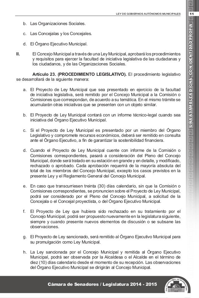 Ley de Gobiernos Autónomos Municipales