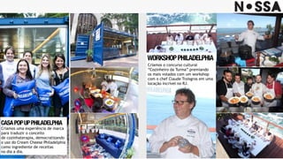 WORKSHOPPHILADELPHIA
CASAPOPUPPHILADELPHIA
Criamos uma experiência de marca
para traduzir o conceito
de cozinhaterapia, democratizando
o uso do Cream Cheese Philadelphia
como ingrediente de receitas
no dia a dia.
Criamos o concurso cultural
“Cozinheiro da Turma” premiando
os mais votados com um workshop
com o chef Claude Troisgros em uma
locação incrível no RJ.
 
