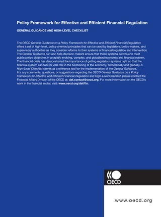 Policy Framework for Effrctive and Efficient Financial Regulations | PDF