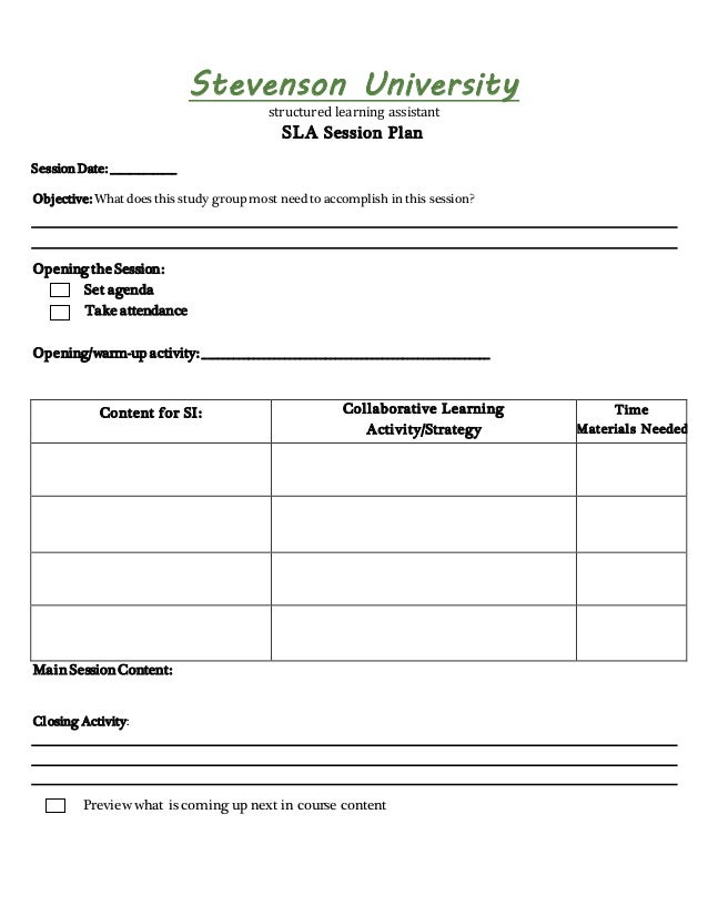 session plan template session plan template