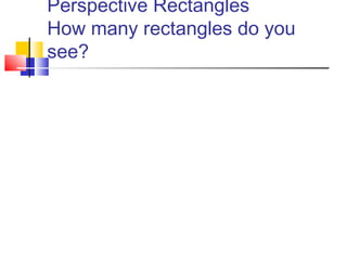 Perspective Rectangles
How many rectangles do you
see?
 