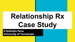 Relationship Rx
Case Study
K.Nathalia Pena
University of Tennessee
 