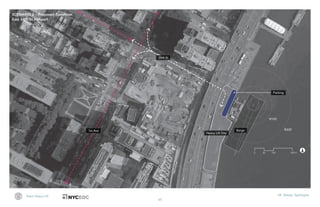 45
Team Heavy Lift VII. Design Typologies
Heavy Lift Site
Barge
R100'
R200'
Parking
34th St
1st Ave
50 100 200 ft0
SCENARIO 2 – Proposed Condition
East 34th St Heliport
 