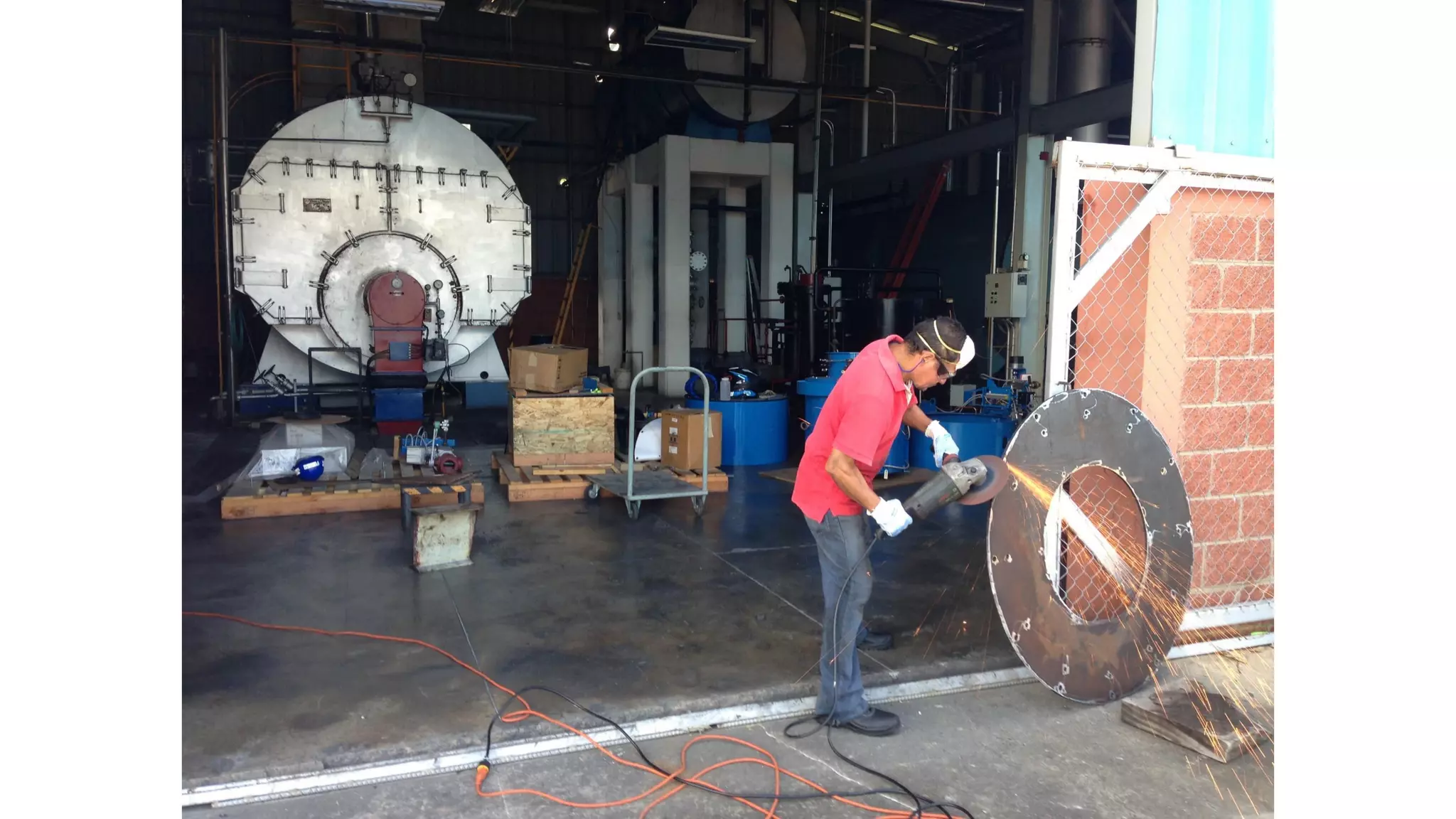 Quemado ST Johnson Instalacion 1000 HP CB High Pressure Boiler Retrofit Petenatti