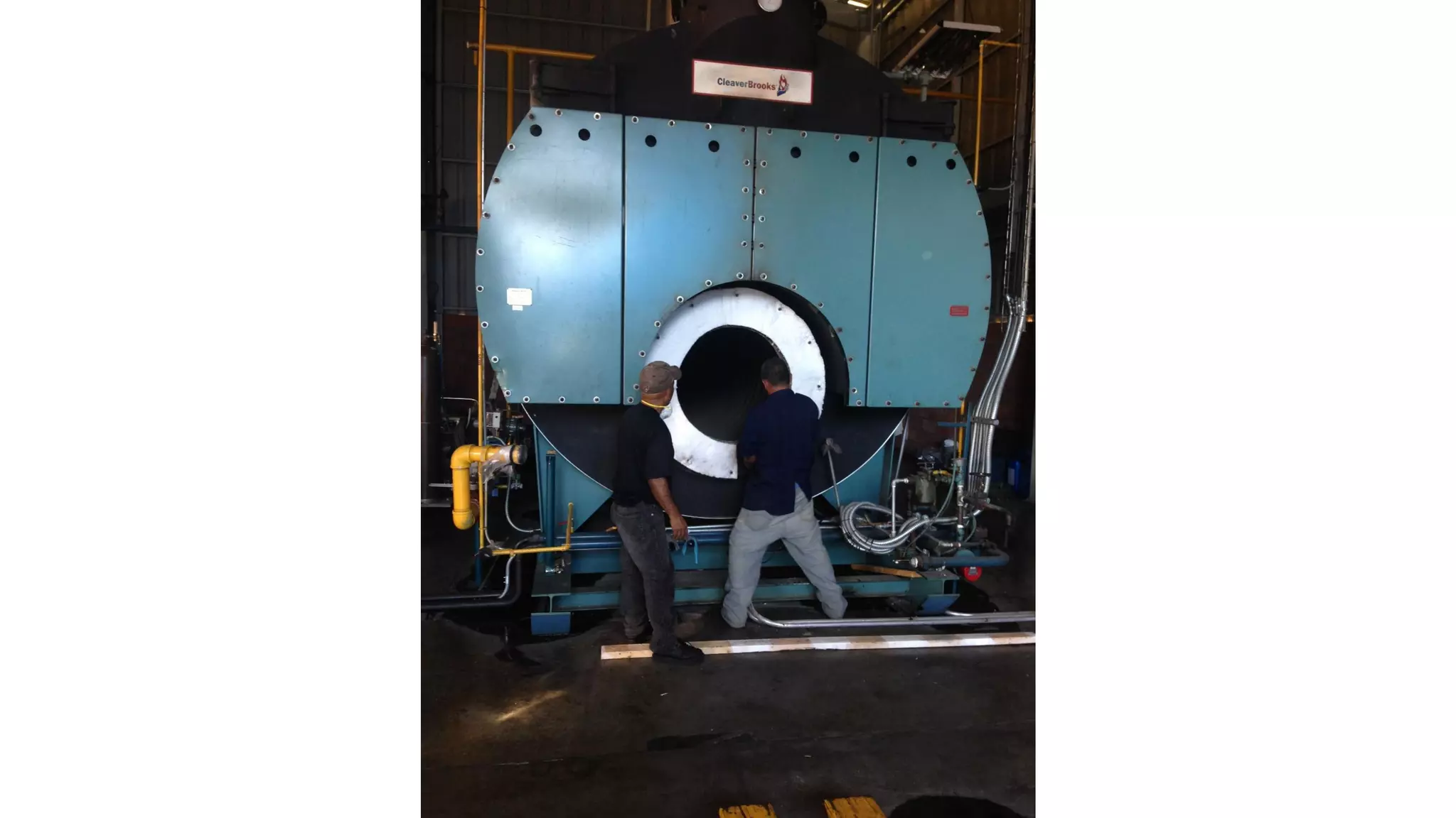 Quemado ST Johnson Instalacion 1000 HP CB High Pressure Boiler Retrofit Petenatti