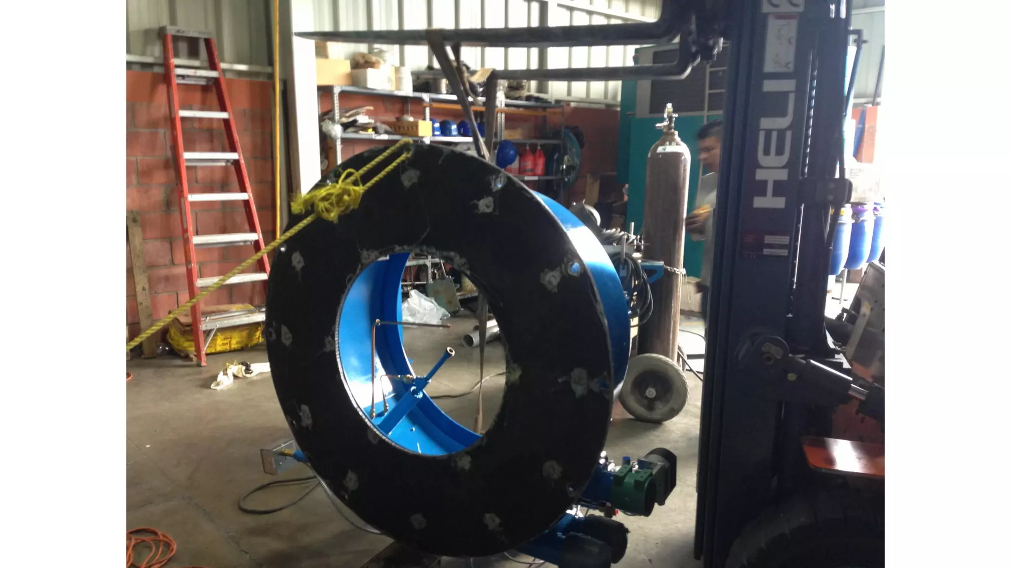 Quemado ST Johnson Instalacion 1000 HP CB High Pressure Boiler Retrofit Petenatti