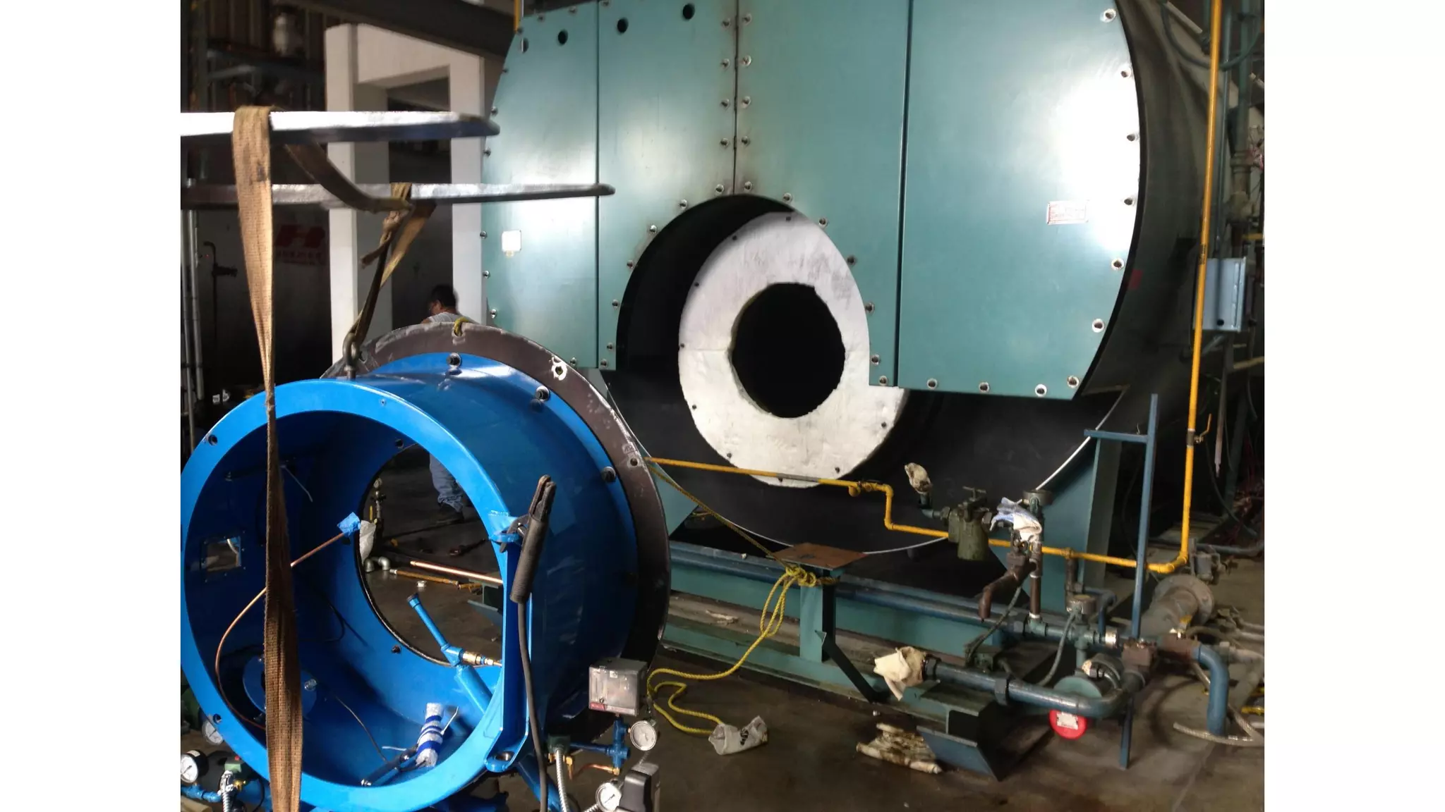 Quemado ST Johnson Instalacion 1000 HP CB High Pressure Boiler Retrofit Petenatti