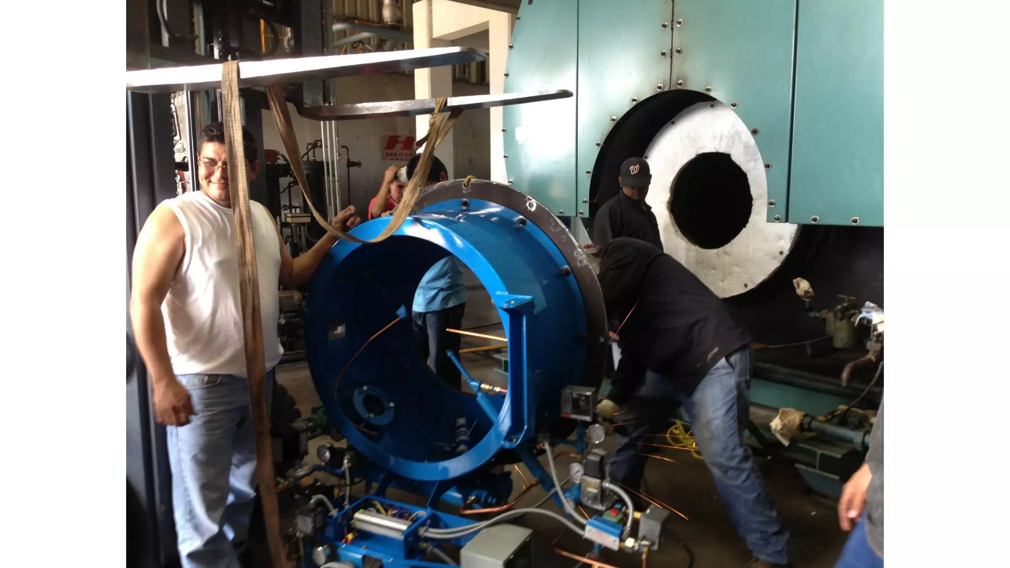 Quemado ST Johnson Instalacion 1000 HP CB High Pressure Boiler Retrofit Petenatti