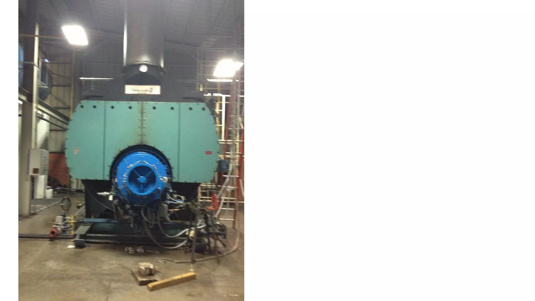 Quemado ST Johnson Instalacion 1000 HP CB High Pressure Boiler Retrofit Petenatti