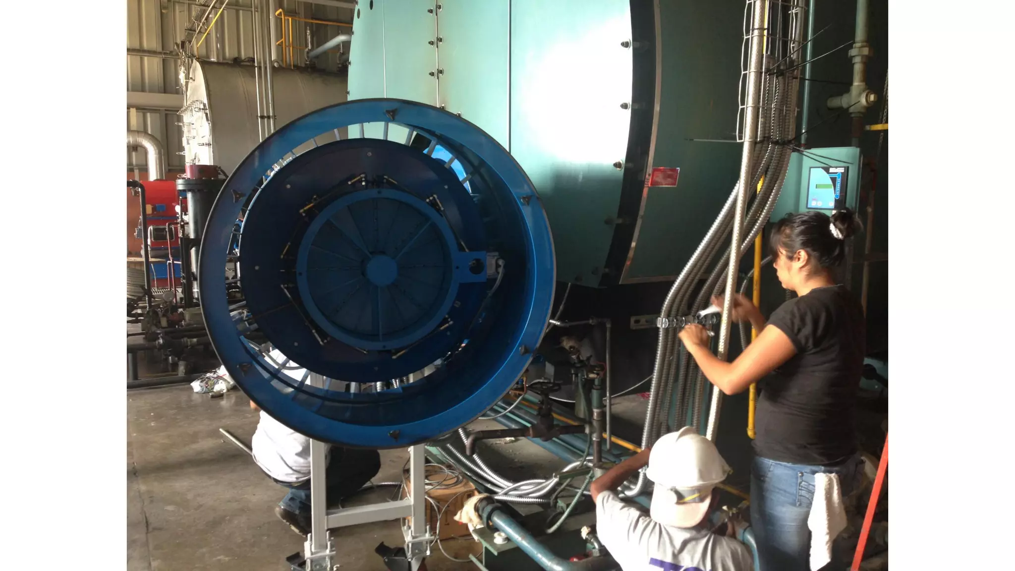 Quemado ST Johnson Instalacion 1000 HP CB High Pressure Boiler Retrofit Petenatti