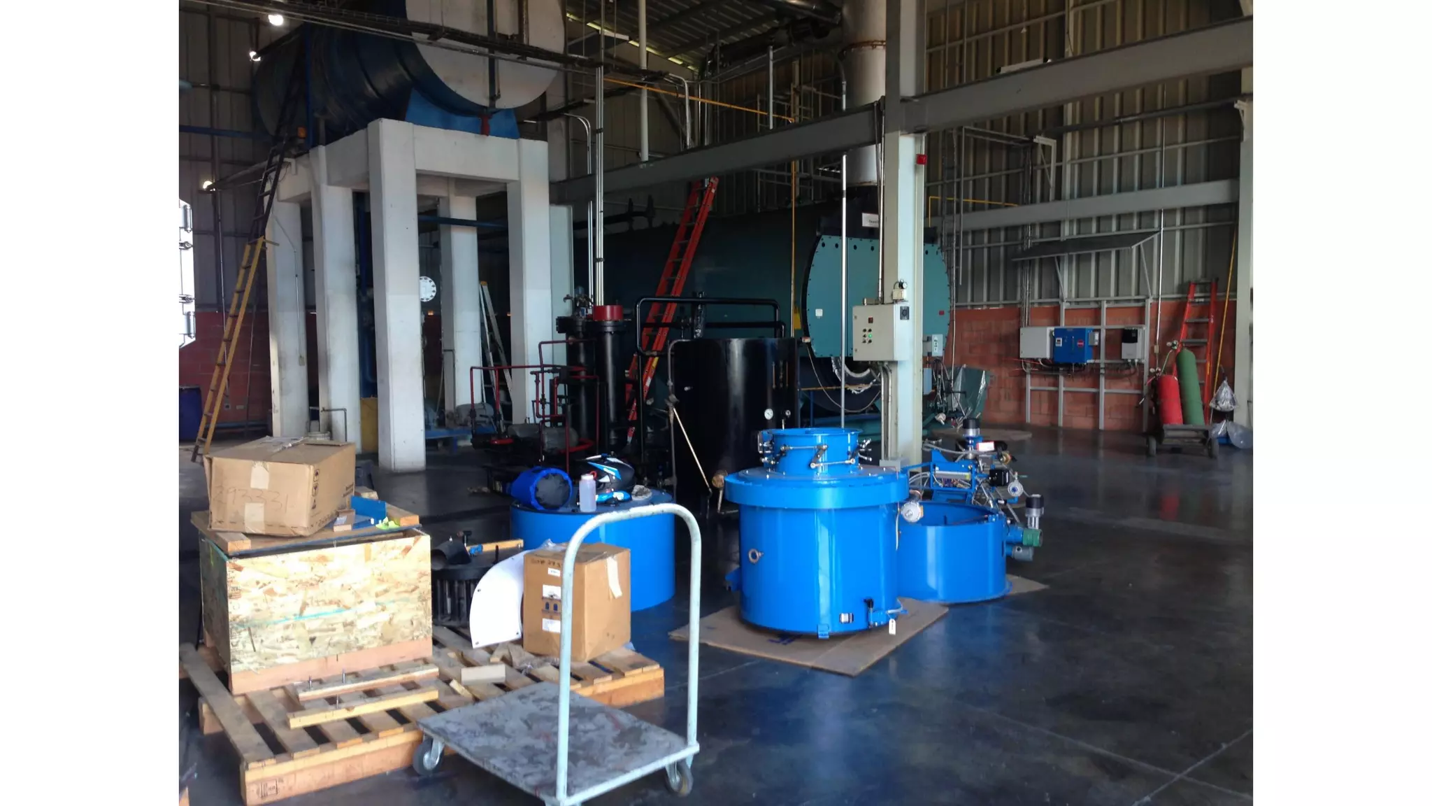 Quemado ST Johnson Instalacion 1000 HP CB High Pressure Boiler Retrofit Petenatti