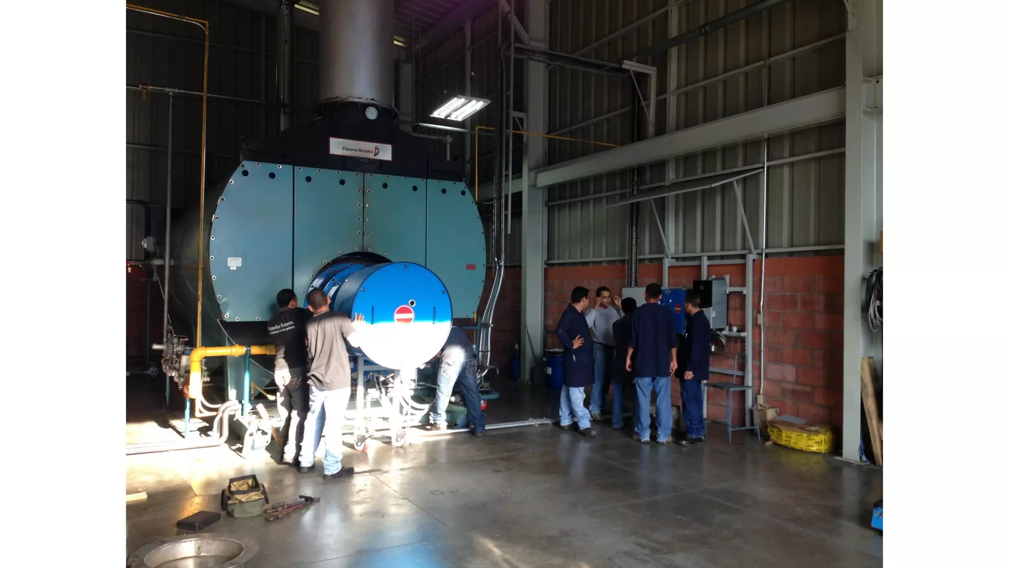 Quemado ST Johnson Instalacion 1000 HP CB High Pressure Boiler Retrofit Petenatti