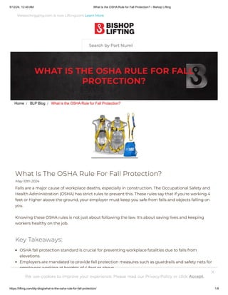 What is the OSHA Rule for Fall Protection?