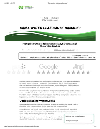 Can a water leak cause damage? (Water Leaks) | PDF