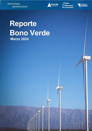 Reporte
Bono Verde
Marzo 2024
 