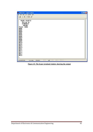 Department of Electronics & Communication Engineering 45
Figure 43. The hyper terminal window showing the output
 