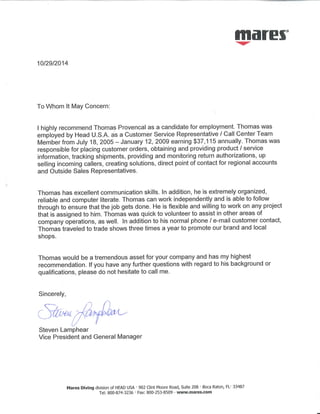 Steve Lamphear Rec Letter