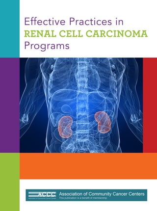 Effective Practices in
RENAL CELL CARCINOMA
Programs
 