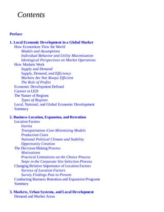 Local Economic Development Pdf Local Economic Development: Analysis, Practices, and Globalization | PDF