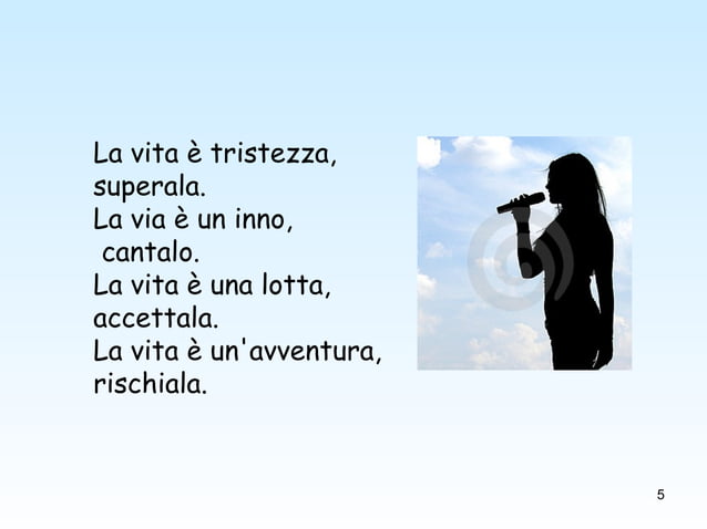Poesia Inno alla vita | PPT