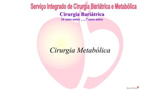 19/11/2015 Dr.Jorge Limão
Cirurgia Metabólica
Cirurgia Bariátrica
24 anos antes …..7 anos antes
 