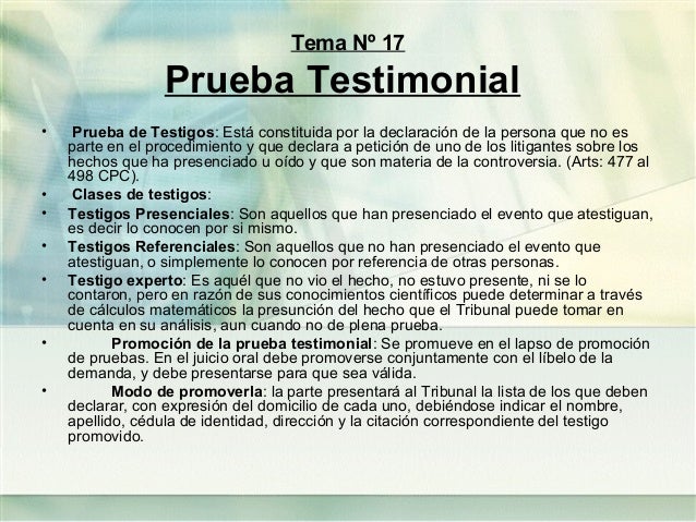Medios Prueba en Materia Civil