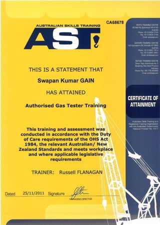 Training Certificates