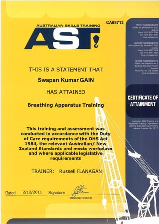 Training Certificates