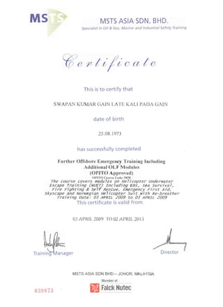 Training Certificates