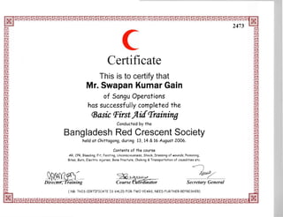 Training Certificates