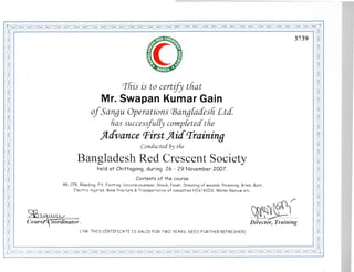 Training Certificates