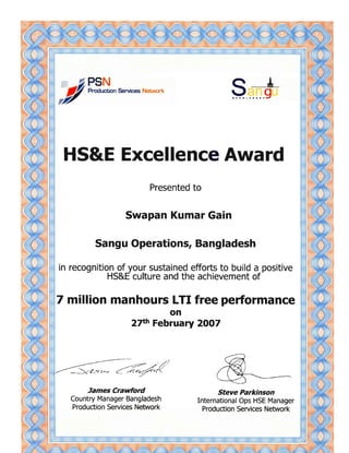 Training Certificates